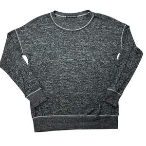 HARLOWE & GRAHAM Womens XS Charcoal Gray Heather Long Sleeve Crewneck Sweatshirt